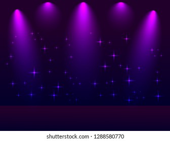 Background scene with different color lights