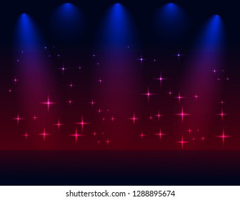 Background scene with different color lights