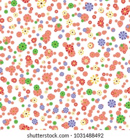 Background scene with flowers Vector Illustration