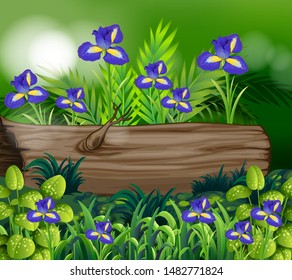 Background scene with nature theme illustration