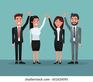 background scene set people in formal suit greeting