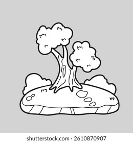 Background Scene View Tree Nature Earth Day Illustration