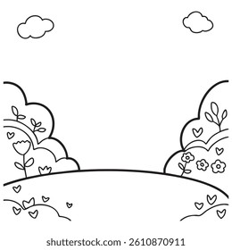 Background Scene View Tree Nature Earth Day Illustration