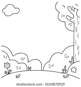 Background Scene View Tree Nature Earth Day Illustration