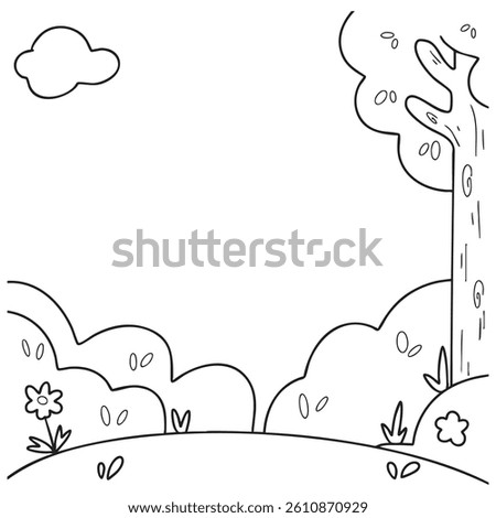 Background Scene View Tree Nature Earth Day Illustration
