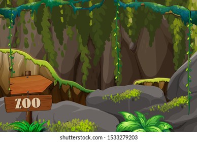 洞窟と山のイラストを持つ3つのシーン のベクター画像素材 ロイヤリティフリー Shutterstock