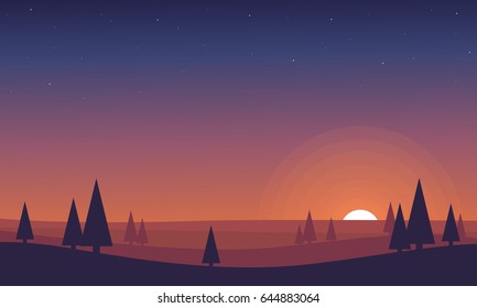 Background scenery design for game