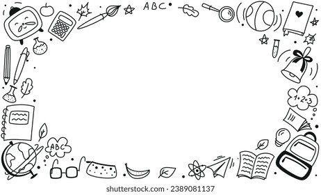 Hintergrund für Schule, Schulthema, Schuldoodles, Aufnahme in ein Notizbuch, Schulung, Unterricht, Zeit für Schulungen