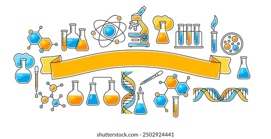 Background with science items. Medical concept image.