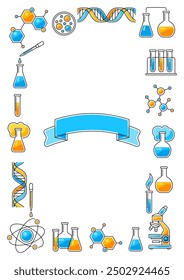 Background with science items. Medical concept image.