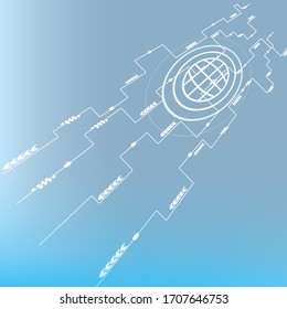Background of science and technology illustration eps ai