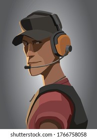 background of scout man,Vector illustraion.