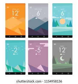 The background of the screen of the cell. Various icons for applications and just an interesting design.