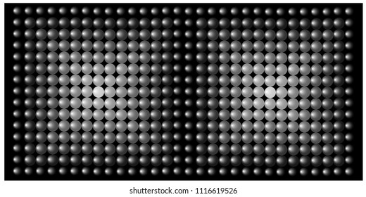 Background for the screen: a set of balls in shades of gray