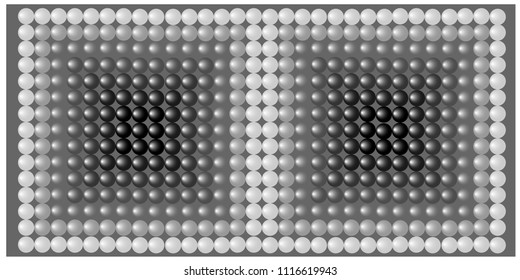 Background for the screen: a set of balls in shades of gray