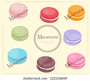 background screensaver with macaroon dessert