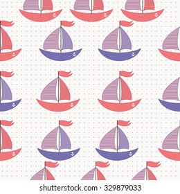 background with sea boats vector