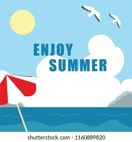 Background sea with empty space for text. use for decorating blog, advertising and event card.