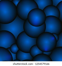 Background of sea molecules and balls. For decoration of festive and scientific items.