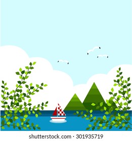 background of sea and sky in summer