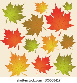 background. Seamless. Autumn leaves. maple.