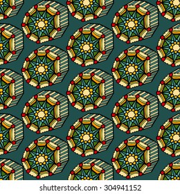 Background of seamless colored pattern. Vector Illustration 