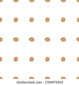 Background seamless dots pattern abstract. Gold isolated on white. Vector illustration.