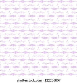 Background of seamless fish and floral pattern