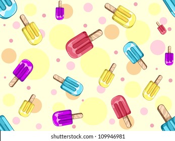 Ilustración De Fondo Sin Precedentes Con Popsículos