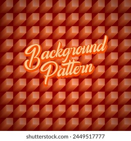Background seamless Pattern 3D Square, realistic vector pattern