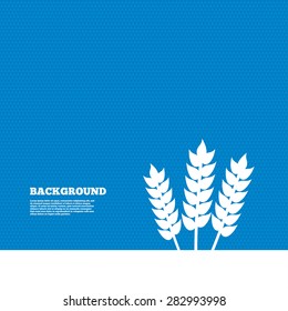 Background with seamless pattern. Agricultural sign icon. Gluten free or No gluten symbol. Triangles texture. Vector