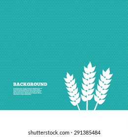 Background with seamless pattern. Agricultural sign icon. Gluten free or No gluten symbol. Triangles green texture. Vector