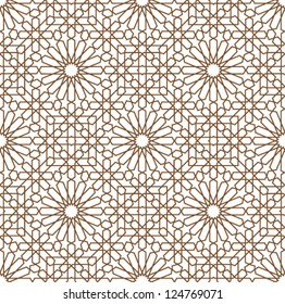 background with a seamless pattern in Arabian style