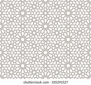 Background With Seamless Pattern In Arabic Style