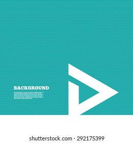 Background with seamless pattern. Arrow sign icon. Next button. Navigation symbol. Triangles green texture. Vector