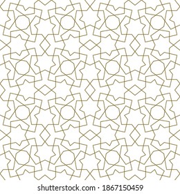 Background seamless pattern based on traditional islamic art.Brown color.Great design for fabric,textile,cover,wrapping paper,background.Thin lines.
