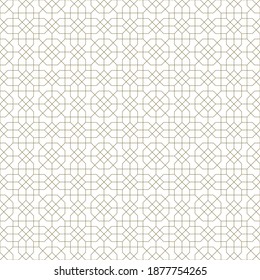 Background seamless pattern based on traditional islamic art.Brown color.Great design for fabric,textile,cover,wrapping paper,background.Fine lines.