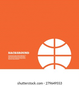 Background with seamless pattern. Basketball sign icon. Sport symbol. Triangles orange texture. Vector