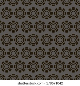 background, seamless pattern with black cogwheel, geometric design, vector illustration