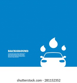 Background with seamless pattern. Car wash icon. Automated teller carwash symbol. Water drops signs. Triangles texture. Vector