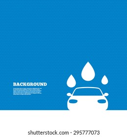 Background with seamless pattern. Car wash icon. Automated teller carwash symbol. Water drops signs. Triangles texture. Vector