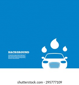 Background with seamless pattern. Car wash icon. Automated teller carwash symbol. Water drops signs. Triangles texture. Vector