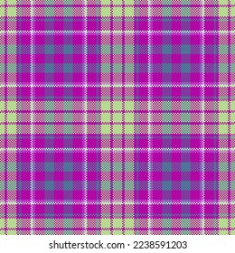Hintergrundnahtloses Muster. Überprüfen Sie den Vektortartan. Stoffbeschichtete Textilien-Textur in Grün und hellen Farben.