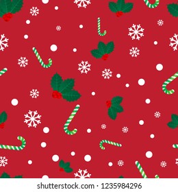 Background seamless pattern christmas with ornament snowflake eps 10