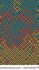 Background seamless pattern colorful line technology abstract on brown color. Interior Textures
