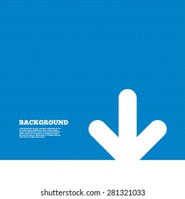 Background with seamless pattern. Download icon. Upload button. Load symbol. Triangles texture. Vector