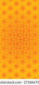 Background seamless pattern of floral stars. Sunflower, daisy and cherry blossom motif