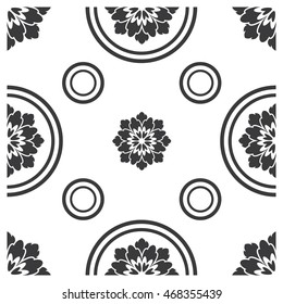 Background with seamless pattern flower