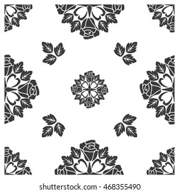 Background with seamless pattern flower