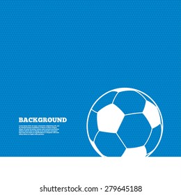 Background with seamless pattern. Football ball sign icon. Soccer Sport symbol. Triangles texture. Vector